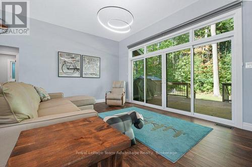 Living Room with Sliding Doors to Back Deck - 120 William Street, Parry Sound, ON 