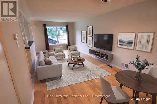Living Room/Dining Room - Virtually Staged - 342 Fleming Drive, London East (East D), ON 