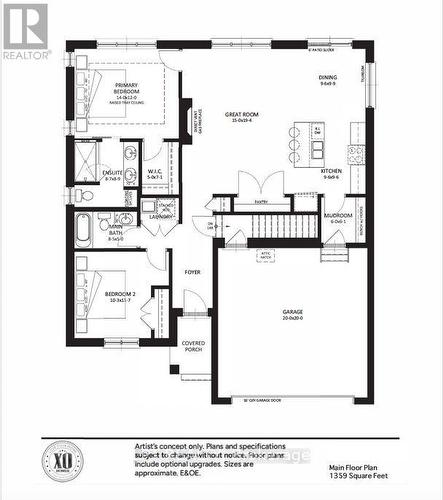 Model floor plan. - 207 Merritt Court, North Middlesex (Parkhill), ON 
