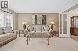 Neutral tone painted walls complement plush carpeting - 
