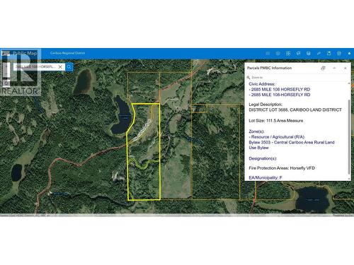 2685 Mile 108 Road, Horsefly, BC 