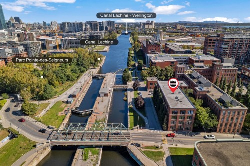 Aerial View - A301-1790 Rue Du Canal, Montréal (Le Sud-Ouest), QC 