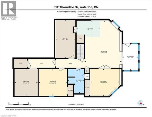 Floor plan - 512 Thorndale Drive, Waterloo, ON 