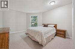Wall-to-wall carpeting, neutral wall color, and a window with natural light - 