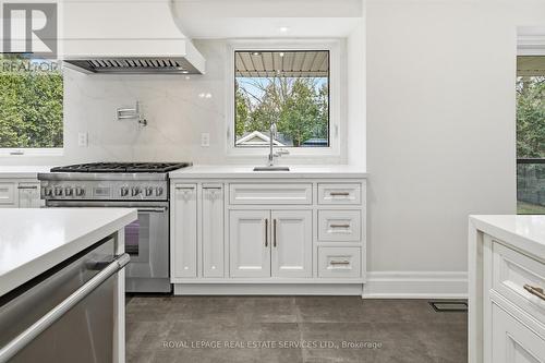 Features a 36\" Thermador Gas Range with Pot Filler - 1601 Venetia Drive, Oakville, ON 