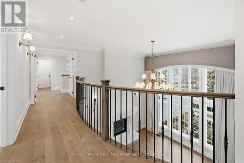Third Level Overlooks Double-Height Living Room - 1601 Venetia Drive, Oakville, ON 