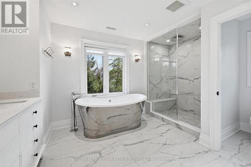 Spa-Inspired 5-Piece Primary Ensuite w/Heated Flr. - 1601 Venetia Drive, Oakville, ON 