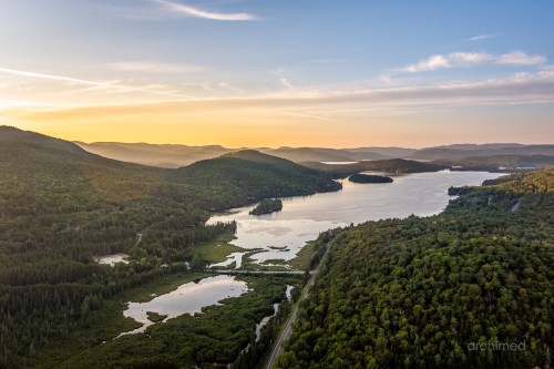 Aerial View - 44 Ch. Régimbald, Saint-Donat, QC 