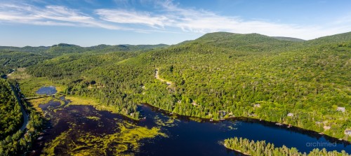 Aerial View - 44 Ch. Régimbald, Saint-Donat, QC 