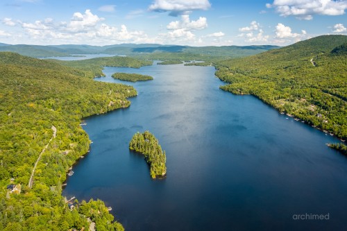 Aerial View - 44 Ch. Régimbald, Saint-Donat, QC 
