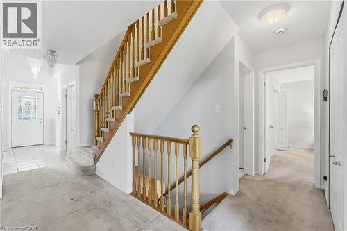 Stairs to lower level - 212 Stonehenge Drive Unit# 41, Ancaster, ON 