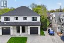 Contemporary duplex with white siding and a dark shingle roof - 45A Howard Street, Hagersville, ON 