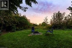 Fire pit beside the farm fields - 