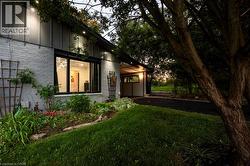 Side gardens at dusk - 