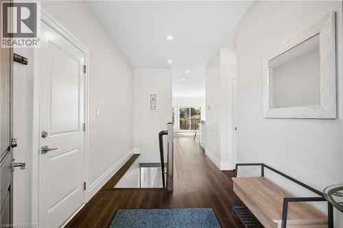 Hardwood flooring throughout, recessed lighting, and white trim - 192 Brewery Street Unit# 18, Baden, ON 