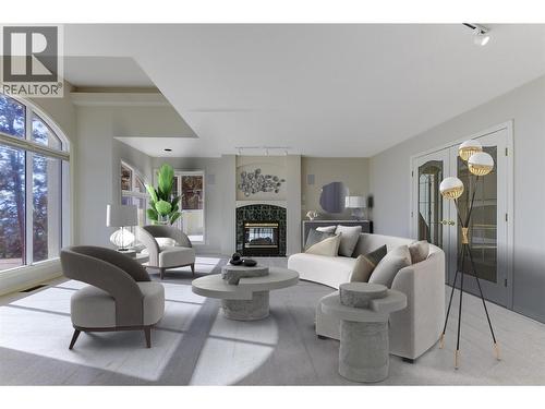 Private living room with outstanding views! (Virtually ) - 4632 / 4624 Minto Street, Peachland, BC 