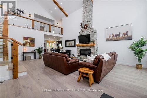 3665 Baldwick Lane, Springwater, ON - Indoor With Fireplace
