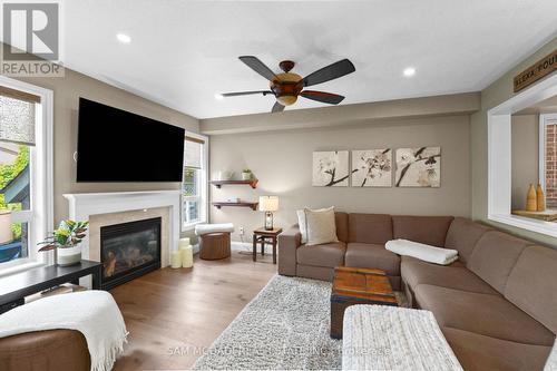 2191 Coldwater Street, Burlington, ON - Indoor Photo Showing Living Room With Fireplace