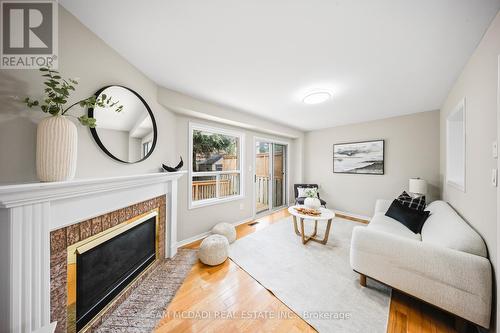 3847 Densbury Drive, Mississauga, ON - Indoor Photo Showing Living Room With Fireplace