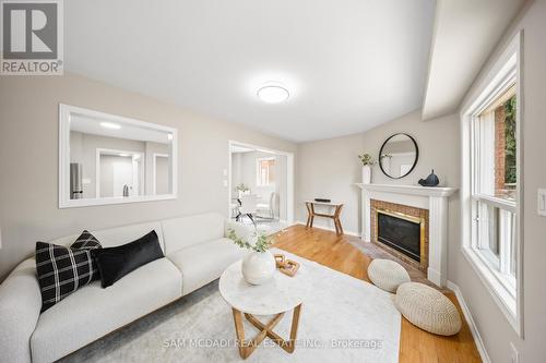 3847 Densbury Drive, Mississauga, ON - Indoor Photo Showing Living Room With Fireplace
