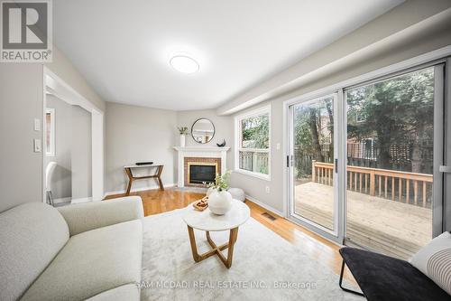 3847 Densbury Drive, Mississauga, ON - Indoor Photo Showing Living Room With Fireplace