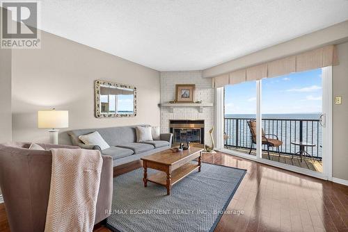 8 - 2136 Old Lakeshore Road, Burlington, ON - Indoor Photo Showing Living Room With Fireplace