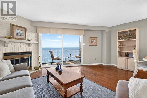 8 - 2136 Old Lakeshore Road, Burlington, ON - Indoor Photo Showing Living Room With Fireplace