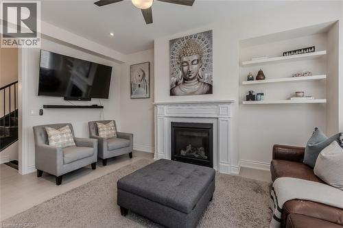 11 Cooley Grove, Hamilton, ON - Indoor Photo Showing Living Room With Fireplace