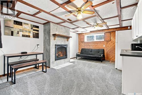 986 Rowell Crescent N, Regina, SK - Indoor With Fireplace