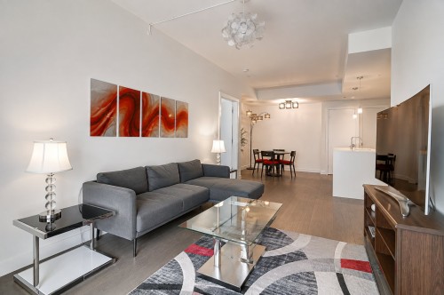 Salon - 3404-1450 Boul. René-Lévesque O., Montréal (Ville-Marie), QC - Indoor Photo Showing Living Room