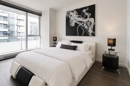 Chambre à coucher principale - 3404-1450 Boul. René-Lévesque O., Montréal (Ville-Marie), QC - Indoor Photo Showing Bedroom