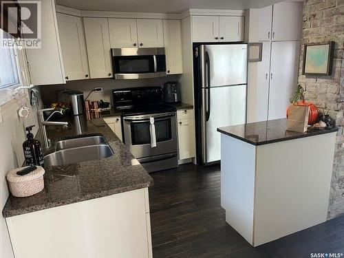 904 Eberts Street, Indian Head, SK - Indoor Photo Showing Kitchen With Stainless Steel Kitchen With Double Sink