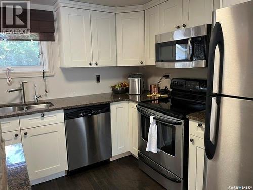 904 Eberts Street, Indian Head, SK - Indoor Photo Showing Kitchen With Stainless Steel Kitchen With Double Sink