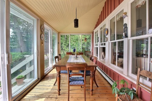 Dining Room - 4205 Ch. Magog, North Hatley, QC - Outdoor With Deck Patio Veranda With Exterior