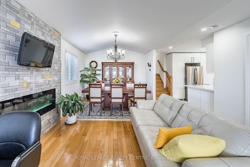 3 Vineberg Drive, Hamilton, ON - Indoor Photo Showing Living Room With Fireplace