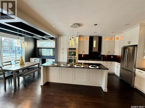 3633 Green Water Drive, Regina, SK - Indoor Photo Showing Kitchen With Double Sink With Upgraded Kitchen