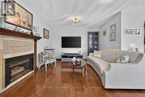2265 Binbrook Road, Hamilton, ON - Indoor Photo Showing Living Room With Fireplace