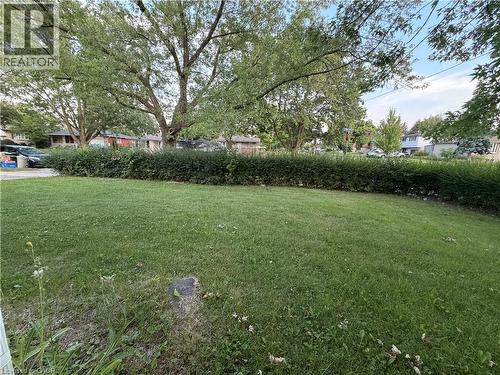 Expansive lawn area with mature trees and a dense hedge boundary - 70 Eagen Drive Unit# Upper Level, Kitchener, ON - Outdoor