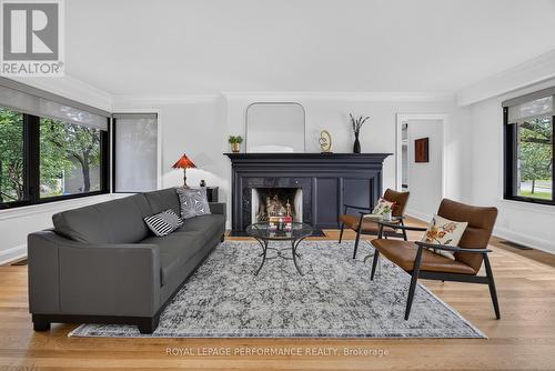 238 Island Park Drive, Ottawa, ON - Indoor Photo Showing Living Room With Fireplace