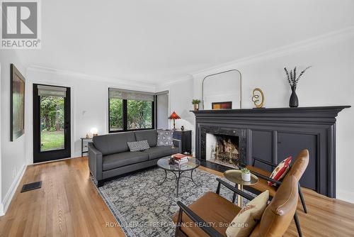 238 Island Park Drive, Ottawa, ON - Indoor Photo Showing Living Room With Fireplace