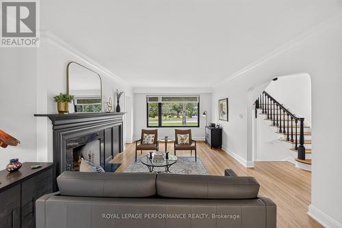 238 Island Park Drive, Ottawa, ON - Indoor Photo Showing Living Room With Fireplace
