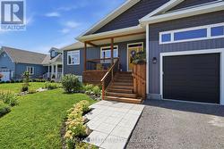 Home is built half above-grade. - 