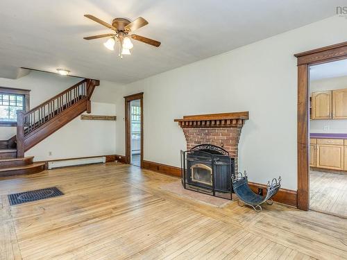 20 Queen Street, Middleton, NS - Indoor Photo Showing Living Room With Fireplace