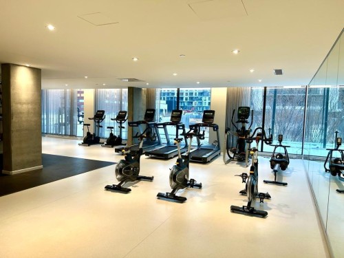 Exercise Room - 507-1616 Rue Des Bassins, Montréal (Le Sud-Ouest), QC - Indoor Photo Showing Gym Room