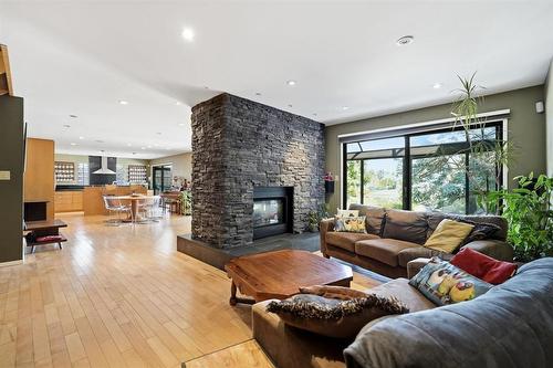219 Edgewater Drive, Winnipeg, MB - Indoor Photo Showing Living Room With Fireplace