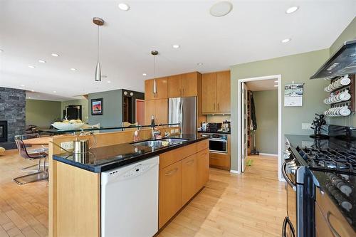 219 Edgewater Drive, Winnipeg, MB - Indoor Photo Showing Kitchen With Double Sink With Upgraded Kitchen