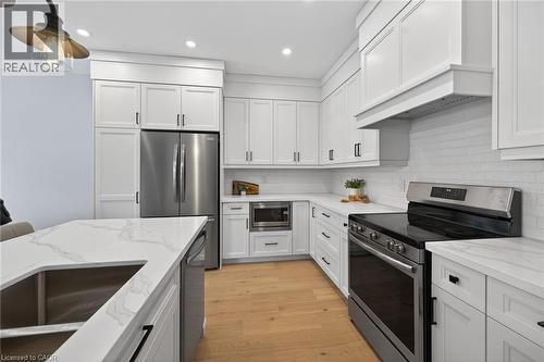 Incudes 4 appliances, island and quartz counter tops - 45B Howard Street, Hagersville, ON 