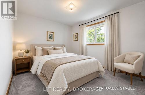Virtually Staged Bedroom  #3 (window West-facing) - 124 Campbell Crescent, Kingston (Central City West), ON 