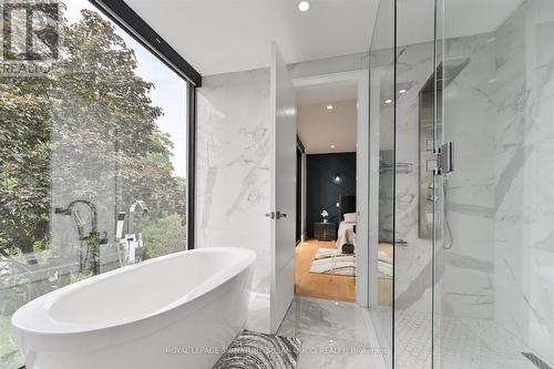 Spa inspired soaker tub o/l the trees - 96 Squires Avenue, Toronto, ON 