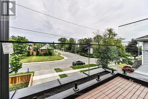 Front balcony view of street - 96 Squires Avenue, Toronto, ON 